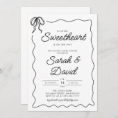 小さな恋人のバレンタインは赤ちゃんシャワーを浴びる 招待状 (正面/裏面)