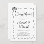 小さな恋人のバレンタインは赤ちゃんシャワーを浴びる 招待状 (正面/裏面)