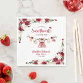 小さな恋人のバレンタインガールの赤ちゃんシャワー スタンダードランチョンナプキン (インサイチュ)