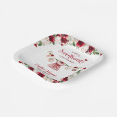 小さな恋人のバレンタインガールの赤ちゃんシャワー ペーパープレート (傾斜あり)