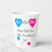 小さな恋人のバレンタインデーの性別が明らかに 紙コップ (正面)