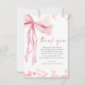 小さな恋人のバレンタインデーの赤ちゃんシャワー サンキューカード (正面)