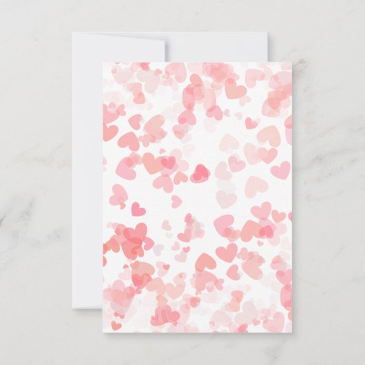 小さな恋人のバレンタインデーの赤ちゃんシャワー サンキューカード (裏面)