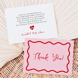 小さな恋人のバレンタインデーの赤ちゃんシャワー サンキューカード