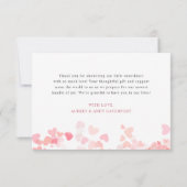 小さな恋人のバレンタインデーの赤ちゃんシャワー サンキューカード (裏面)