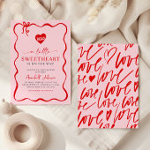 小さな恋人のバレンタインデーの赤ちゃんシャワー 招待状