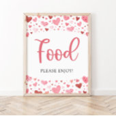 小さな恋人のバレンタインデーシャワー食品の看板 ポスター