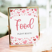 小さな恋人のバレンタインデーシャワー食品の看板 ポスター