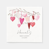 小さな恋人のバレンタインデーシャワー スタンダードカクテルナプキン (正面)