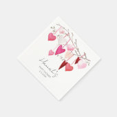 小さな恋人のバレンタインデーシャワー スタンダードカクテルナプキン (角)