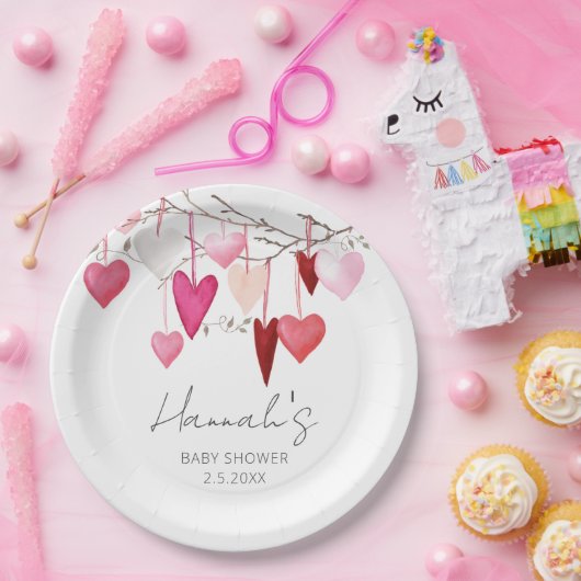 小さな恋人のバレンタインデーシャワー ペーパープレート (パーティー)