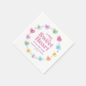 小さな恋人のバレンタインデー赤ちゃんシャワー スタンダードカクテルナプキン (角)