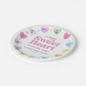 小さな恋人のバレンタインデー赤ちゃんシャワー ペーパープレート (アングル)