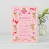 小さな恋人のバレンタインパピーベイビーシャワー 招待状 (スタンド正面)