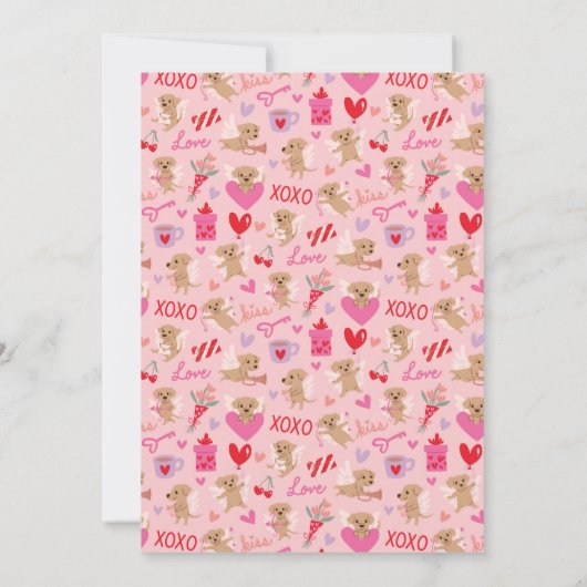 小さな恋人のバレンタインパピーベイビーシャワー 招待状 (裏面)