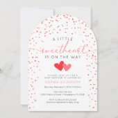 小さな恋人のバレンタインベビーシャワー招待状 招待状 (正面)