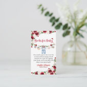 小さな恋人のバレンタインボーイ赤ちゃんシャワー エンクロージャーカード (スタンド正面)
