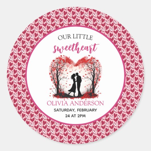 小さな恋人のバレンタイン ラウンドシール (正面)