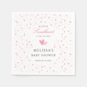 小さな恋人の女の子ベビーシャワー紙 スタンダードカクテルナプキン (正面)