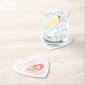 小さな恋人ピンクの赤ちゃんシャワー ペーパーコースター (インサイチュ)