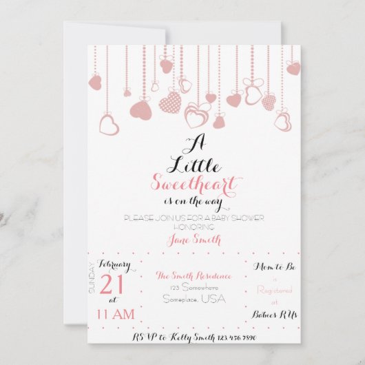 小さな恋人招待状 招待状 (正面)