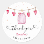 小さな恋人 |バレンタインの赤ちゃんシャワー ラウンドシール (正面)