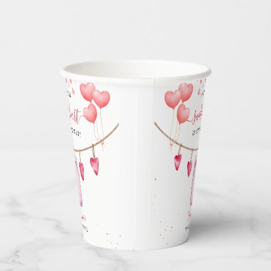 小さな恋人 |バレンタインデーの赤ちゃんシャワー 紙コップ (右)