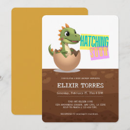 小さな恐竜がもうすぐ生まれる 招待状