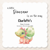小さな恐竜が赤ちゃんのシャワーを途中にある ペーパーコースター (正面)