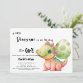 小さな恐竜が赤ちゃんのシャワーを途中にある 招待状 (スタンド正面)