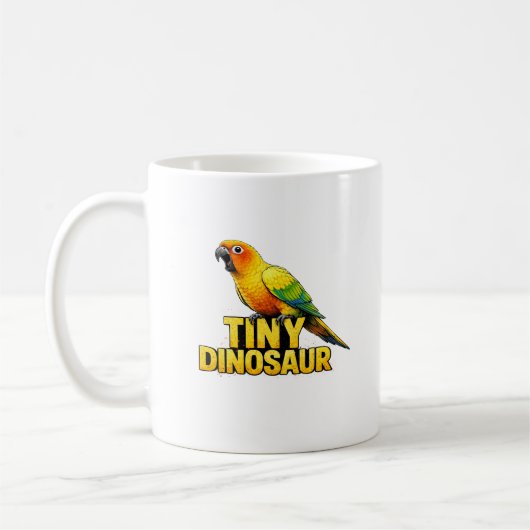 小さな恐竜のオキナインコ コーヒーマグカップ (左)