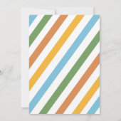 小さな恐竜のスタンプ&チョンプ 誕生日パーティー 招待状 (裏面)