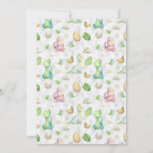 小さな恐竜のベビーシャワー 招待状 (裏面)