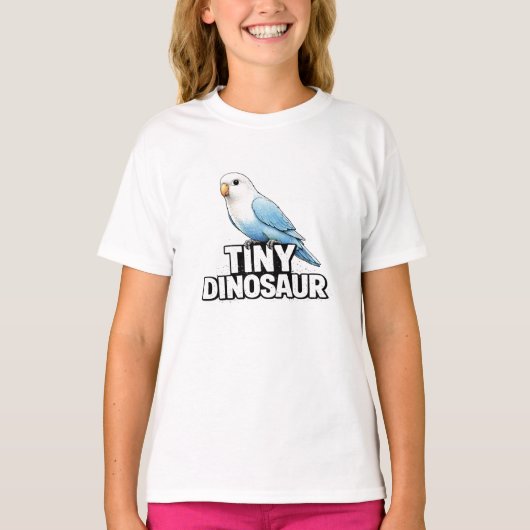 小さな恐竜のボタンインコ Tシャツ (正面)