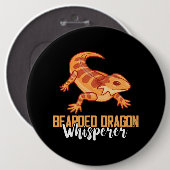 小さな恐竜の泡立て器ペット爬虫類愛人髭 缶バッジ (正面&裏面)