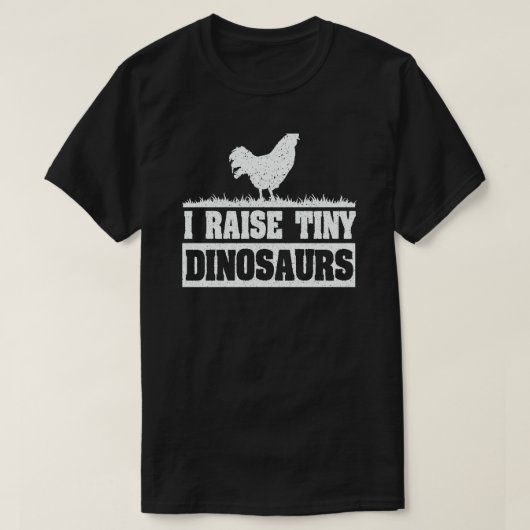 小さな恐竜の鶏の恋人を育てる Tシャツ (デザイン正面)