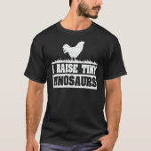 小さな恐竜の鶏の恋人を育てる Tシャツ (正面)