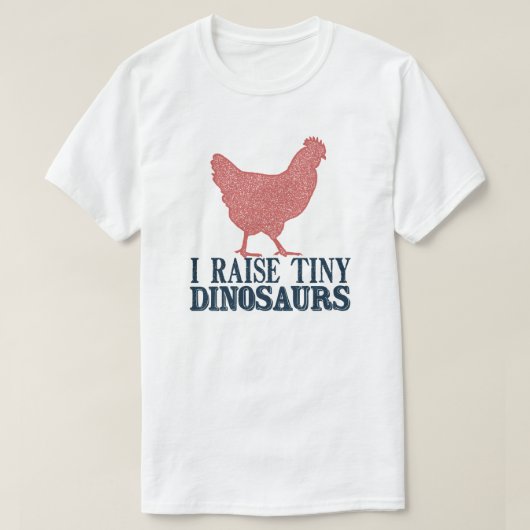 小さな恐竜の鶏の恋人を育てる Tシャツ (デザイン正面)
