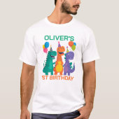 小さな恐竜の1歳の誕生日Tシャツ Tシャツ (正面)