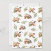 小さな恐竜ベイビーシャワー 招待状 (裏面)