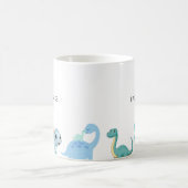 小さな恐竜 かわいいベビーシャワー コーヒーマグカップ (中央)