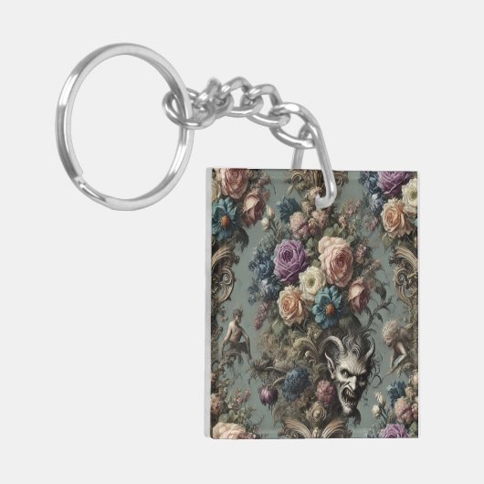 小さな悪魔が夢を見る – ゴシックビクトリアン キーホルダー (正面左)