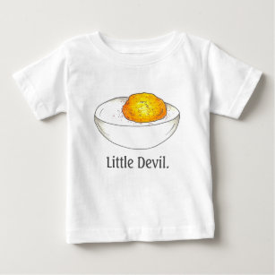小さな悪魔の卵詰まったピクニックフード ベビーTシャツ