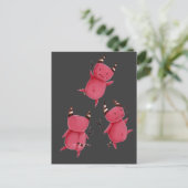 小さな悪魔 – 悪魔のダンスアート ポストカード (スタンド正面)