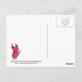 小さな悪魔 – 悪魔のダンスアート ポストカード (裏面)