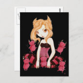小さな悪魔 – 悪魔は芸術の妖精ヴァンパイアを踊る ポストカード (正面/裏面)