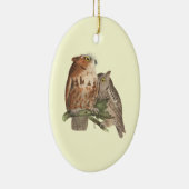 小さな悲鳴フクロウ(Bubo asio) セラミックオーナメント (右)