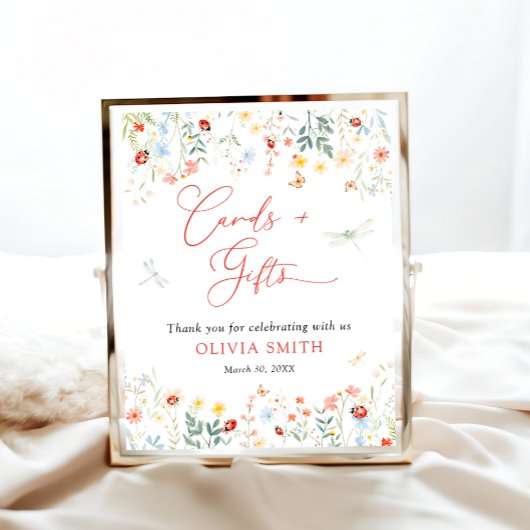 小さな愛のバグかわいいガーデンカードとギフト ポスター