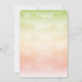 小さな愛のバグが赤ちゃんのシャワーの途中にある 招待状 (裏面)