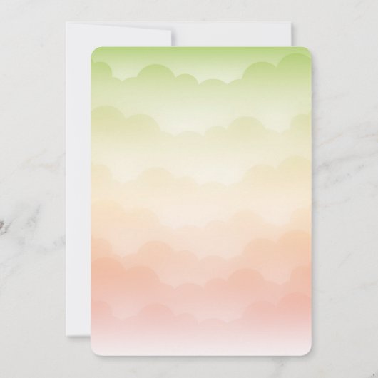 小さな愛のバグが赤ちゃんのシャワーの途中にある 招待状 (裏面)